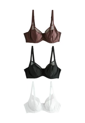 DD FULL CUP 3 PACK - Underwired bra - black white chocolate nude