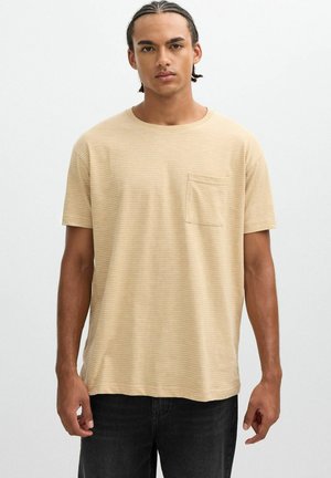 INSIDE, ESTAMPADO RAYAS - Camiseta estampada - beige