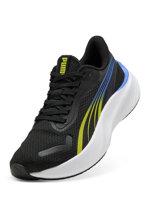 PUMA POUNCE LITE JR KIDS INDOOR TRAINERS 401512 11 BLACK-LIME SAPPHIRE UNISEX - Trainers - black-lime smash-sapphire — foto 4