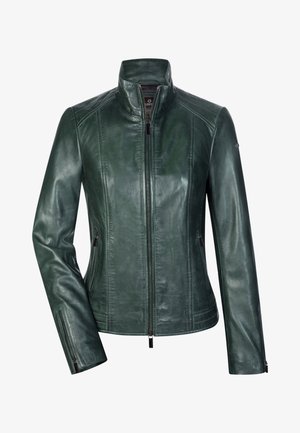 Leather jacket - dunkelgrün