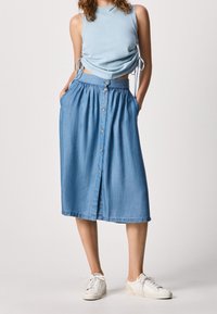 Pepe Jeans A-linjainen hame - blue denim