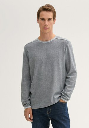 TOM TAILOR MIT STRUKTUR - Jumper - navy offwhite finestripe