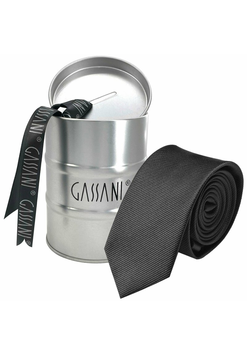Herren Manschettenknöpfe | GASSANI 2 GESCHENK SET SLIM Krawatte schwarz - MS81816 Herren Manschettenknöpfe | GASSANI 2 GESCHENK SET SLIM Krawatte schwarz - MS81816