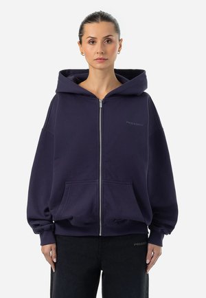 Pegador RAMIRA OVERSIZED - Užtrauktuku užsegamas treningas - washed indigo blue