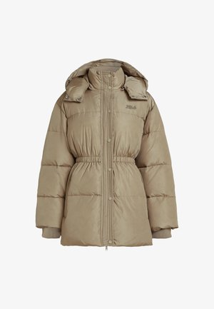KARL LAGERFELD, ESSENTIAL MID PUFFER JACKET - Χειμωνιάτικο παλτό - warm sand