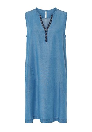 LOHE, VESTIDO DE BAÑO CORTO SIN MANGAS AZUL TENCEL - Vestido informal - azul