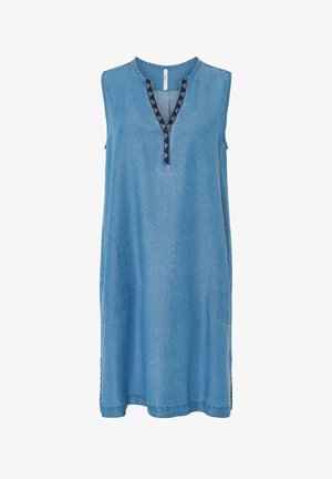 LOHE, VESTIDO DE BAÑO CORTO SIN MANGAS AZUL TENCEL - Vestido informal - azul