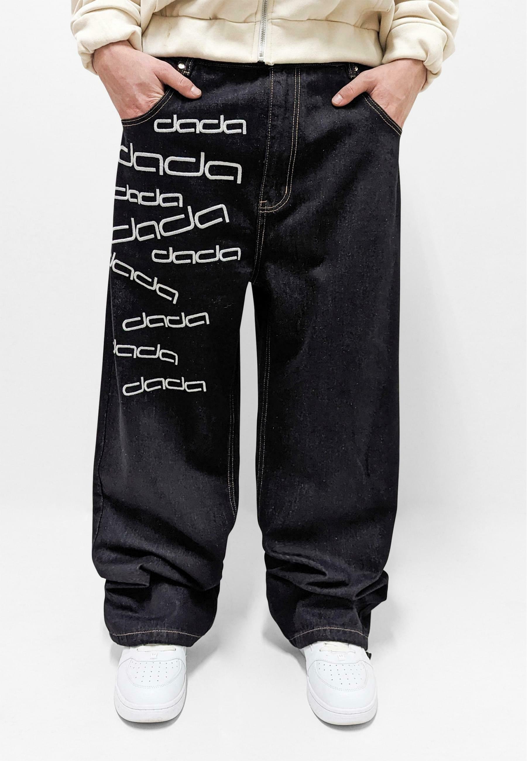Heren jeans broek baggy stretch denim jeansbroek regular fit