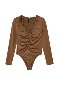 CON ARRICCIO E - T-shirt à manches longues - beige scuro