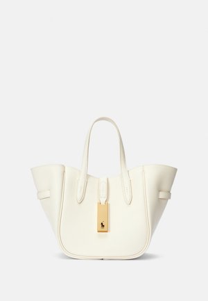 Polo Ralph Lauren, POLO ID LEATHER SMALL TOTE - Sac à main - ivory