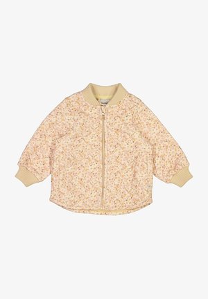 Winter jacket - soft beige flowers
