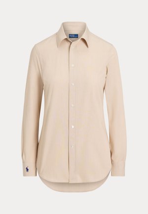 Polo Ralph Lauren, END-ON-END STRETCH SLIM FIT COTTON SHIRT - Skjortebluser - cafe tan