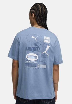 GRAPHIC GRID  - Triko s potiskem - cool blue