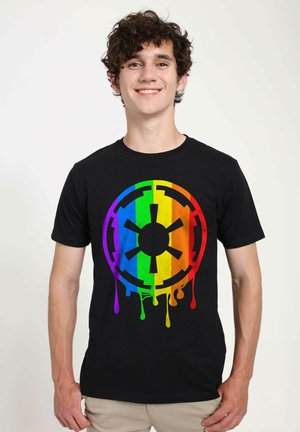 Star Wars STAR WARS: CLASSIC EMPIRE RAINBOW UNISEX - Triko s potiskem - black