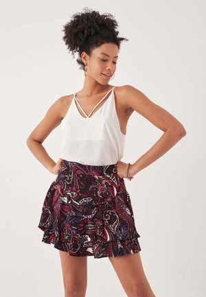 Herita PATTERNED RUFFLED - Plooirok - red