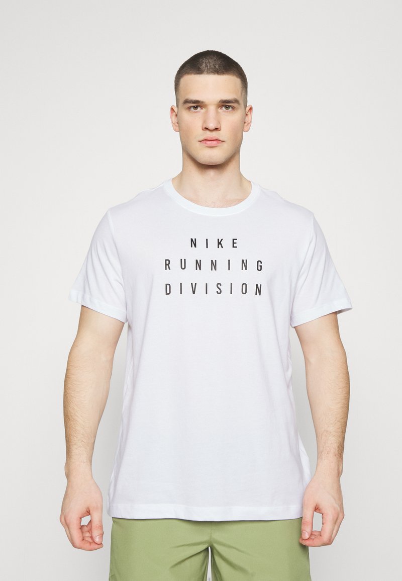 Nike Performance TEE RUN Sports Tshirt white Zalando.co.uk