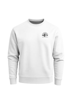 Neverless, HERREN SWEATSHIRT MIT RÜCKENPRINT - INTO THE UNKNOWN - REGULAR - Sweatshirt - slim-fit weiß