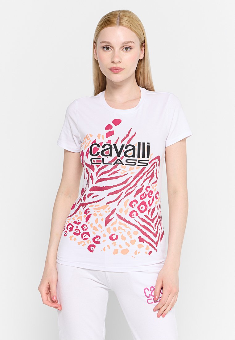 Cavalli Class T-shirt print wit Cavalli Class T-shirt print wit