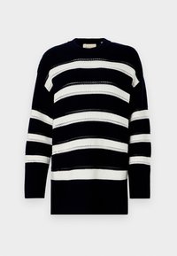 STRIPED TEXTURED - Džemper - evening blue