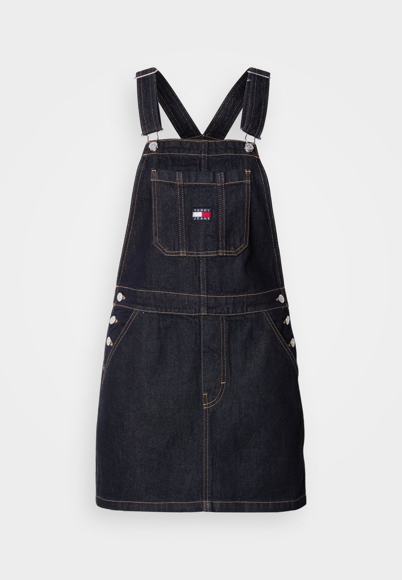 tommy hilfiger denim dungaree dress Heritage Logo Pocket Denim Dungaree Dress | Blue