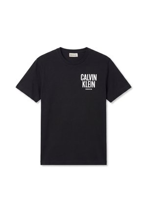 Calvin Klein Jeans, BLOCK FONT - Μπλουζάκι με στάμπα - black