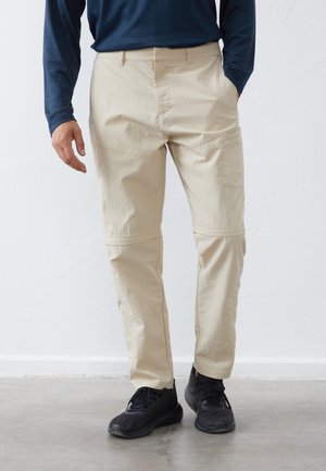 CONVERTABLE HIKING TROUSERS WITH ZIP OFF LEG & MULTI POCKETS - Housut - beige