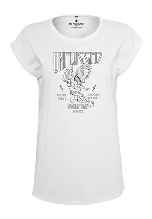 CLASSIC ROLL UP UNPLUGPHO - Print T-shirt - white