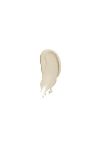 Beige färgprov med en jämn, krämig textur. Tillämpningen visar flytande penseldrag och en mjuk, dämpad finish mot en vit bakgrund.