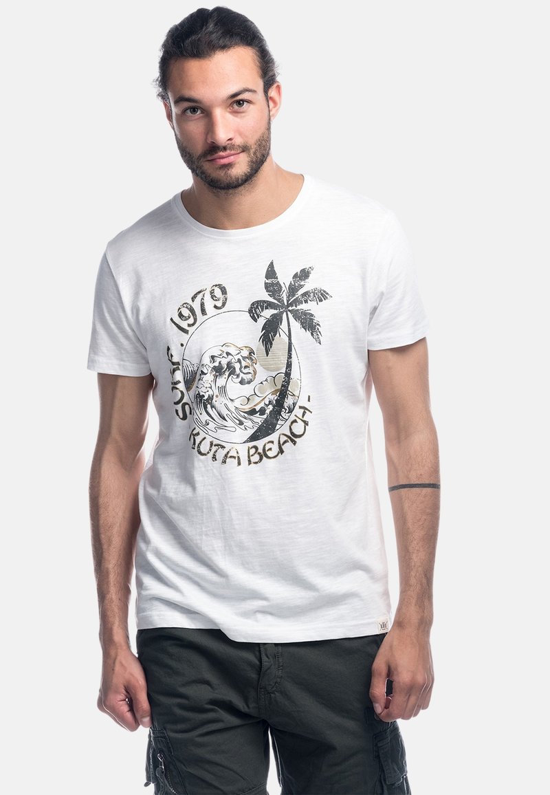 Koroshi T-shirt Donna In Cotone Con Stampa Righe E Fiori Ricamati - Scollo Rotondo Bianco - Taglia S - Casual Chic - 5