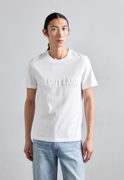 Helmut Lang EMBOSSED TEE ROUNDED - T-shirt basique - optic white