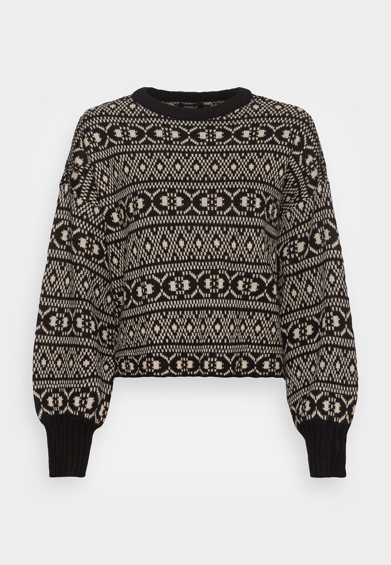 ONLY Tall Stickad tröja - black