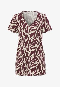 Niet geselecteerd, wine red patterned