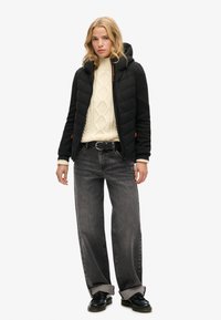 Superdry & Co HOODED STORM HYBRID PADDED - Vinterjakker - black