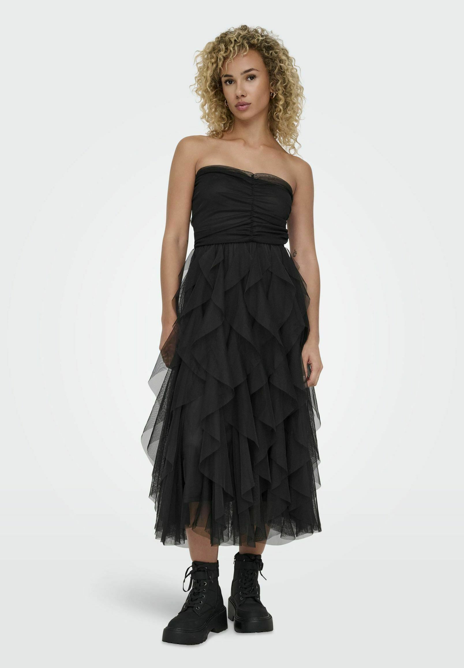 ONLY Onlphilippa L/S-Vestito a Maniche Corte Stampa, Cloud Dancer/AOP: Fiore Rosa, L Donna