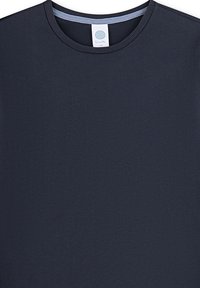 Middengrijze, korte mouwen t-shirt gemaakt van zachte katoen. Heeft een ronde halslijn met een contrasterende ribbeltrim aan de binnenkant.