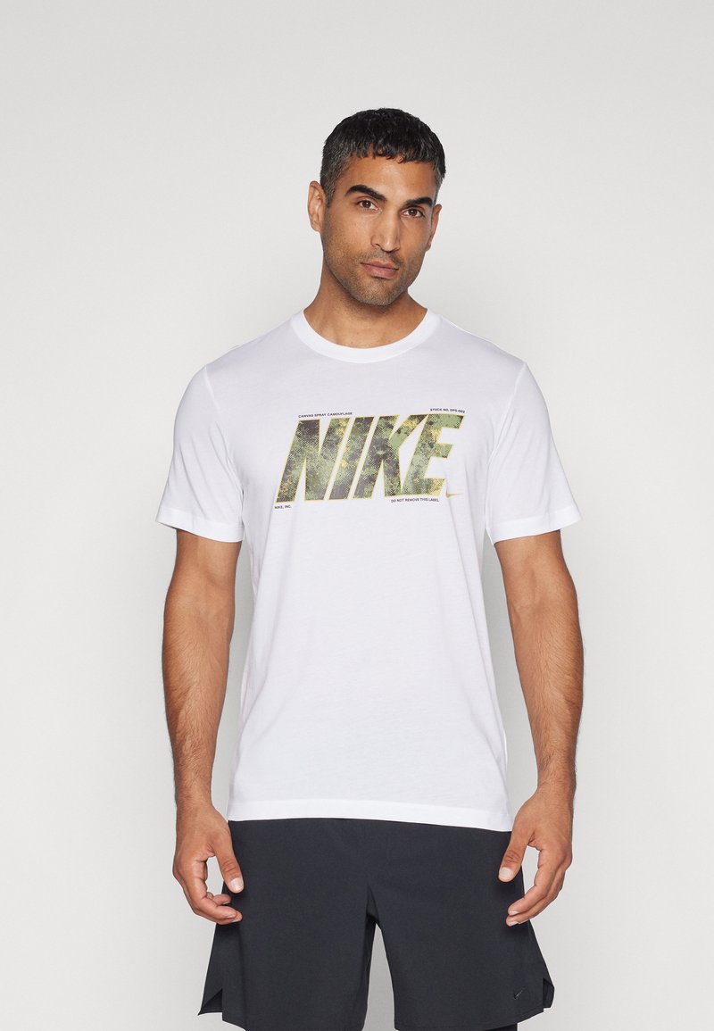 Nike Performance TEE CAMO - Camiseta deportiva - white