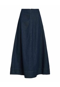 VIALICIA - Falda larga - dark blue denim
