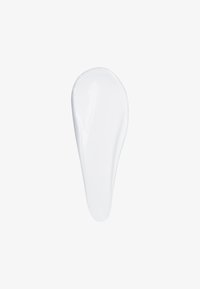 Heldere gelachtige huidverzorgingsproduct, in de vorm van een druppel, gladde textuur, glanzende afwerking en lichtreflecterende eigenschappen.