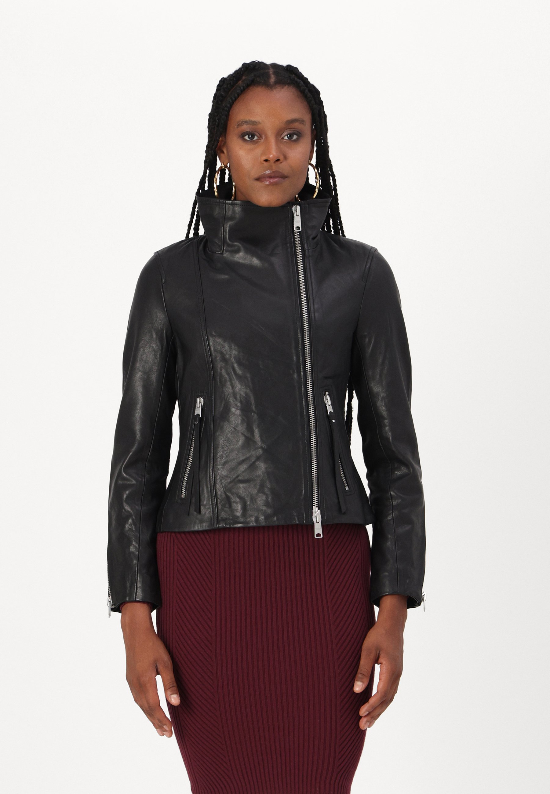 AllSaints ELLIS BIKER - Leather jacket - black - Zalando.co.uk AllSaints ELLIS BIKER - Leather jacket - black - Zalando.co.uk