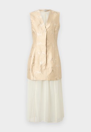 Stine Goya TAILORING WAISTCOAT TAILORED MIDI DRESS - Rochie cocktail/Rochie petrecere - cream