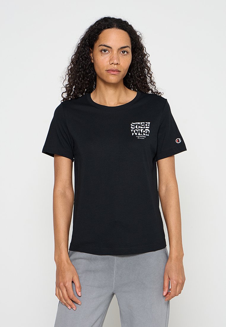 Champion T-shirt print zwart