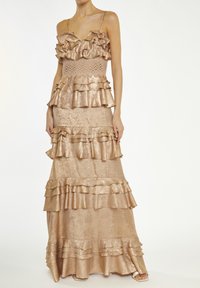 True Decadence Maxi-jurk - dark metallic copper