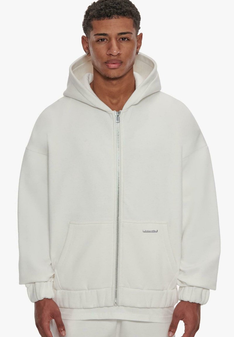 Bazix Republiq - SUPER HEAVY BLANK HOODIE - Sweatjacke - creamwhite, Vergrößern