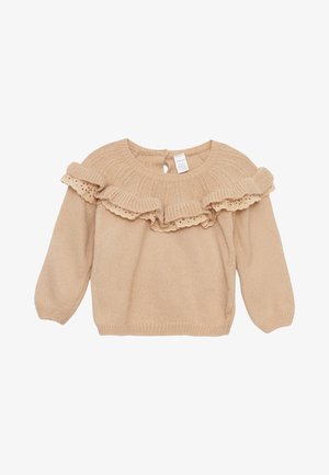 CREW NECK LONG SLEEVE - Svetr - beige