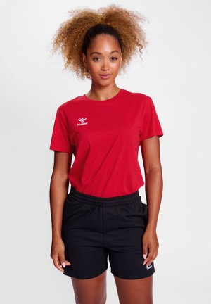 Hummel, 2ER-SET REGULAR FIT RUNDHALS - T-shirt basic - rot