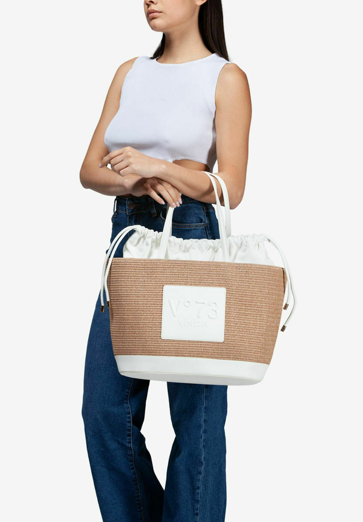 V73 SHOPPING CAT - Shopping bag - bianco - Zalando.it