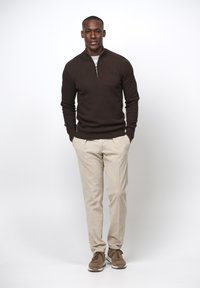 PROFUOMO 1/2 ZIP - Maglione - dark brown