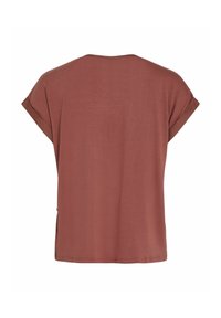 VILA VIELLETTE S/S SATIN TOP - NOOS - T-shirt basique - marsala