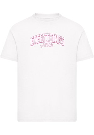T-shirt med print - white