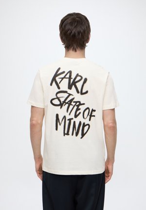 Karl Lagerfeld Jeans KARL GRAFFITI - T-Shirt print - egret